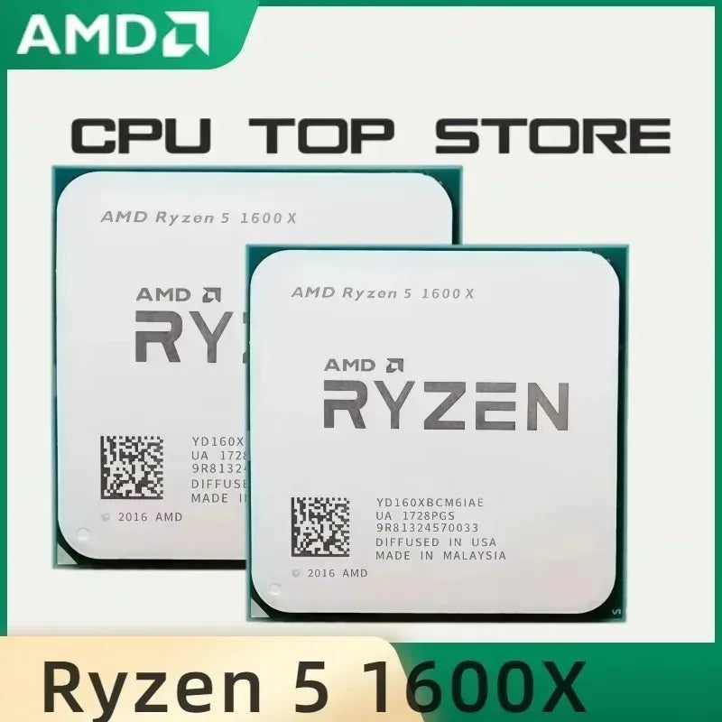 Original and New Brand 100% L3=16M Socket AM4 In Stock Ryzen 5 1600X AMD 95W CPU 3.6 GHz Twelve-Thread Six-Core R5 1600X