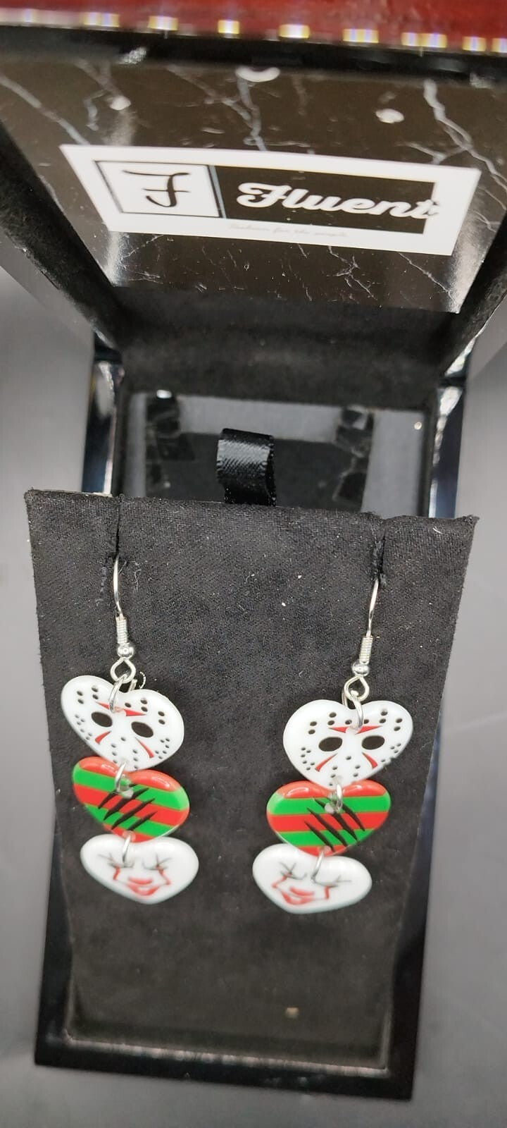 Horror Movie Friday The 13th Freddie Earrings Pair