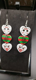 Horror Movie Friday The 13th Freddie Earrings Pair