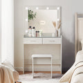 Hollywood Glass Tabletop Dressing Table Set