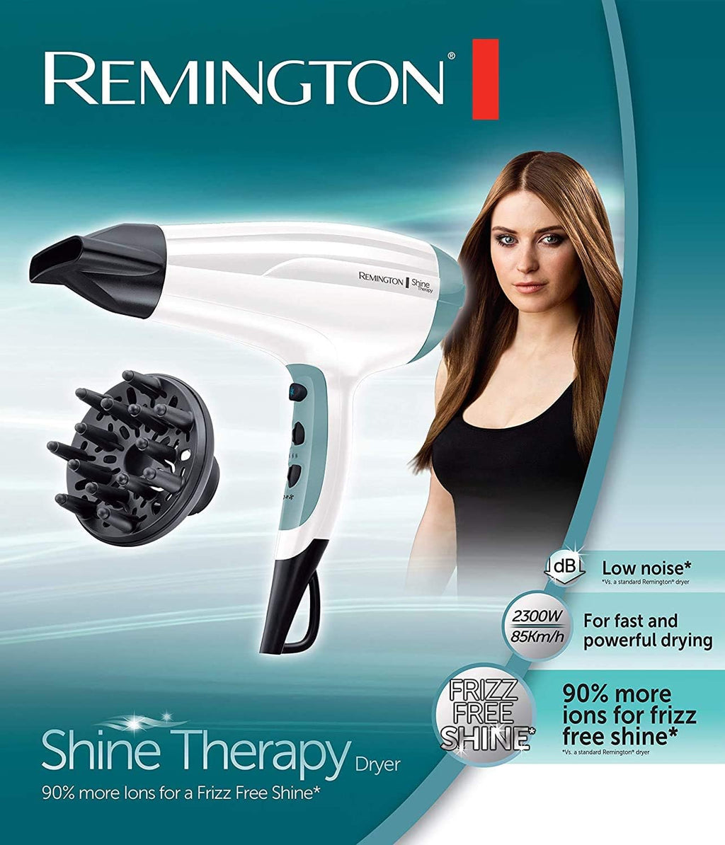 Remington Shine Therapy D5216 Hair Dryer White And Teal