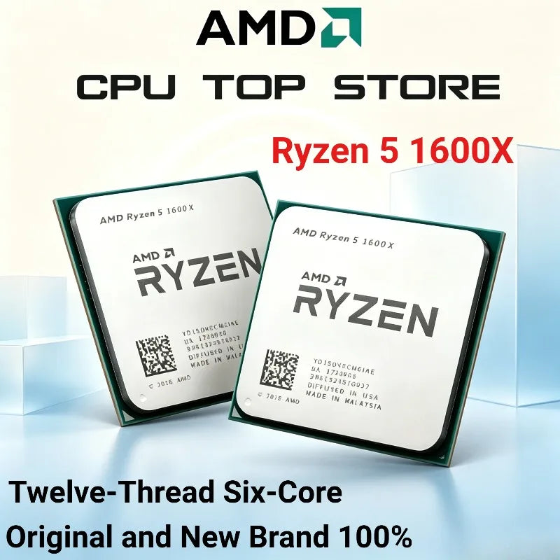 Original and New Brand 100% L3=16M Socket AM4 In Stock Ryzen 5 1600X AMD 95W CPU 3.6 GHz Twelve-Thread Six-Core R5 1600X