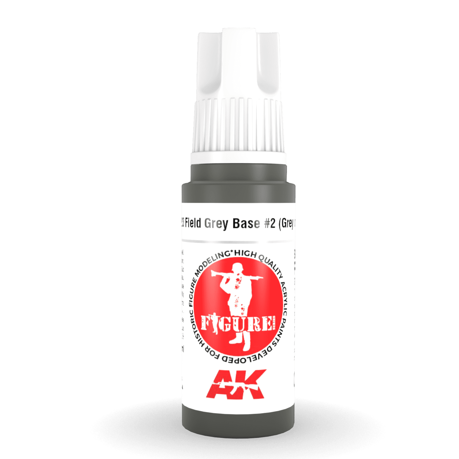 AK Interactive 3rd Gen Acrylic - Field Grey Base #2 (Grey Uniform) 17ml (AK11423)-0