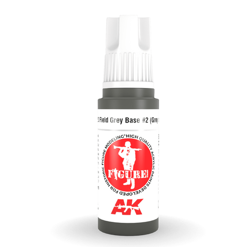 AK Interactive 3rd Gen Acrylic - Field Grey Base #2 (Grey Uniform) 17ml (AK11423)-0