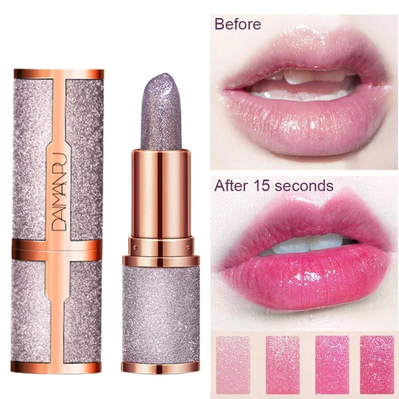 Glitter Lipstick Temperature Color Changing Tint