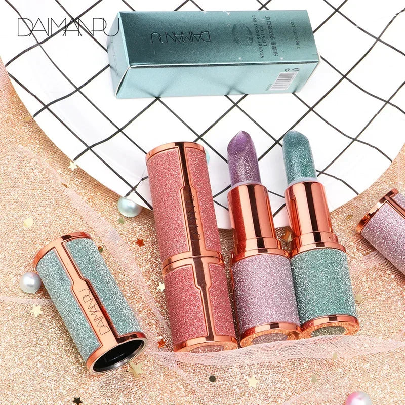 Glitter Lipstick Temperature Color Changing Tint