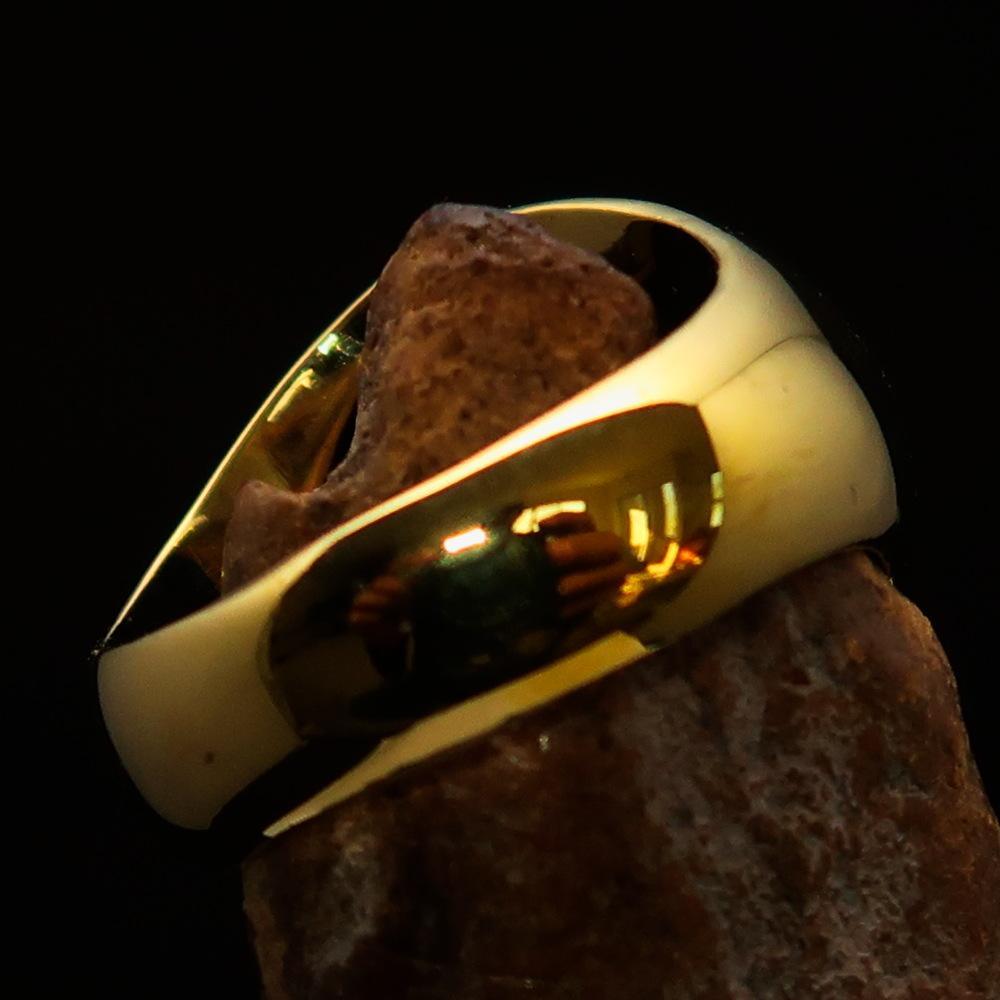 Men's Ring Cannabis Leaf Marihuana Marijuana Medical Weed Symbol Red