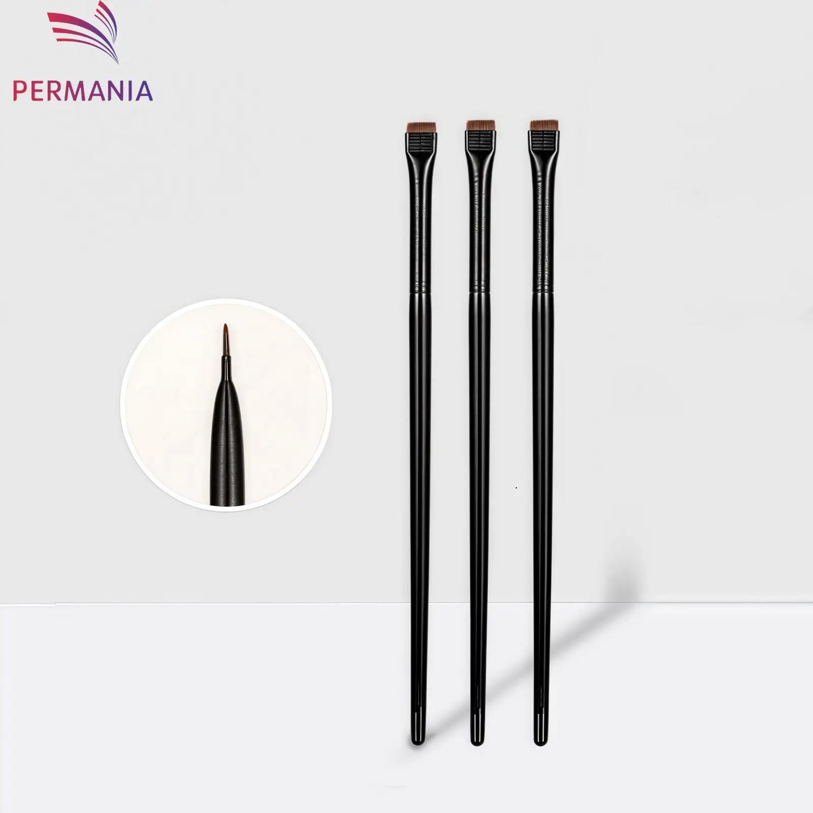 Permania Angled Eyebrow and Eyeliner Brush Set