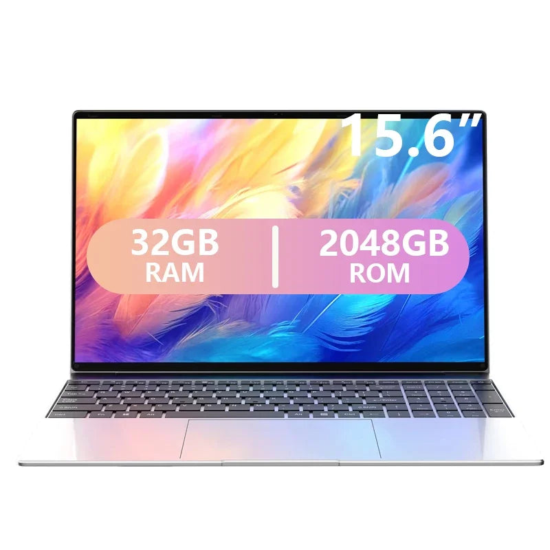 Firm 15.6" Intel N95 Portable Laptop Windows11 Notebook 32GB DDR4 2TB SSD Pc Gamer Office Computer