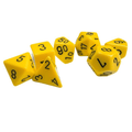 Chessex - Opaque Polyhedral 7 Dice Set - Yellow with Black-0