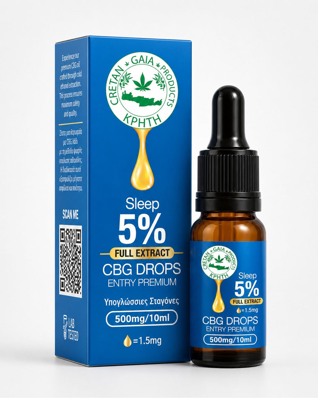 Cretan Gaia Full Extract Cannabis Oil – 5% CBG, 10ml