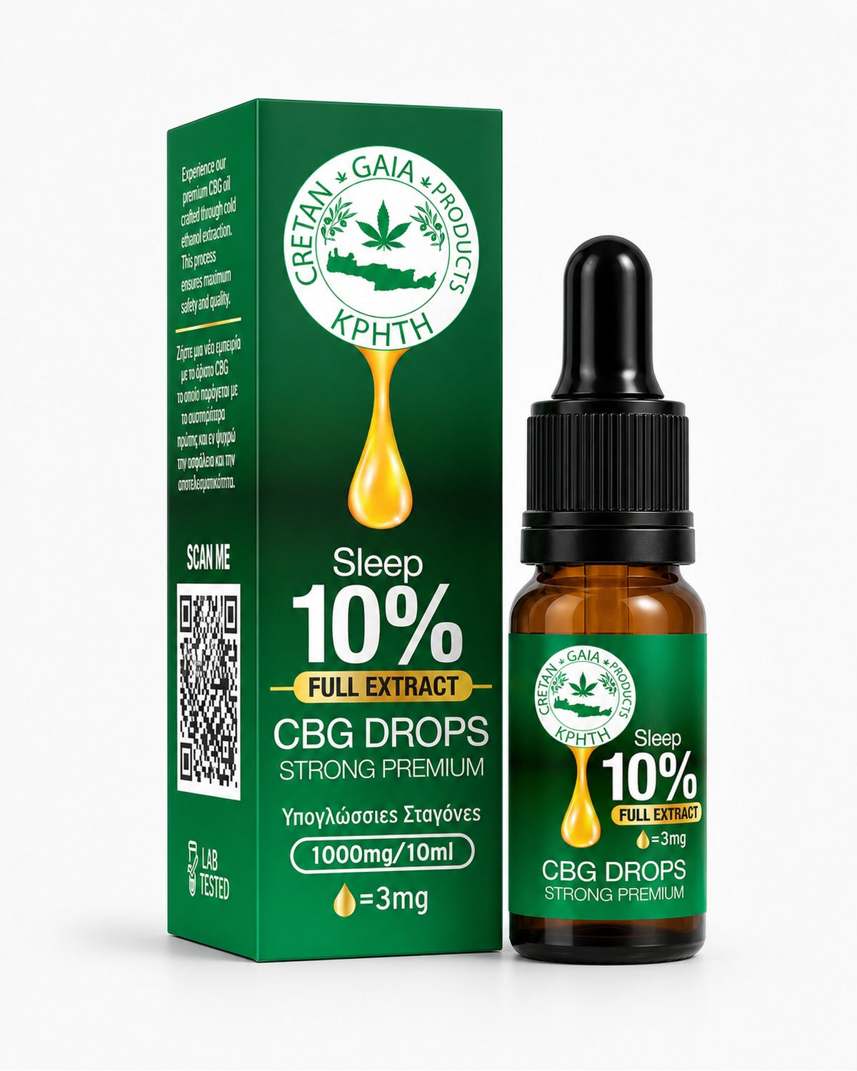 Cretan Gaia Full Extract Cannabis Oil – 10% CBG, 10ml