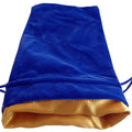 Fanroll - Large Velvet Dice Bag - Blue with Gold Satin