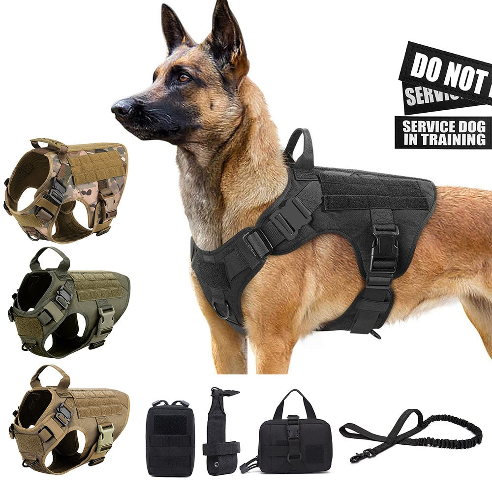 Tactical Dog Harness and Leash Set-0