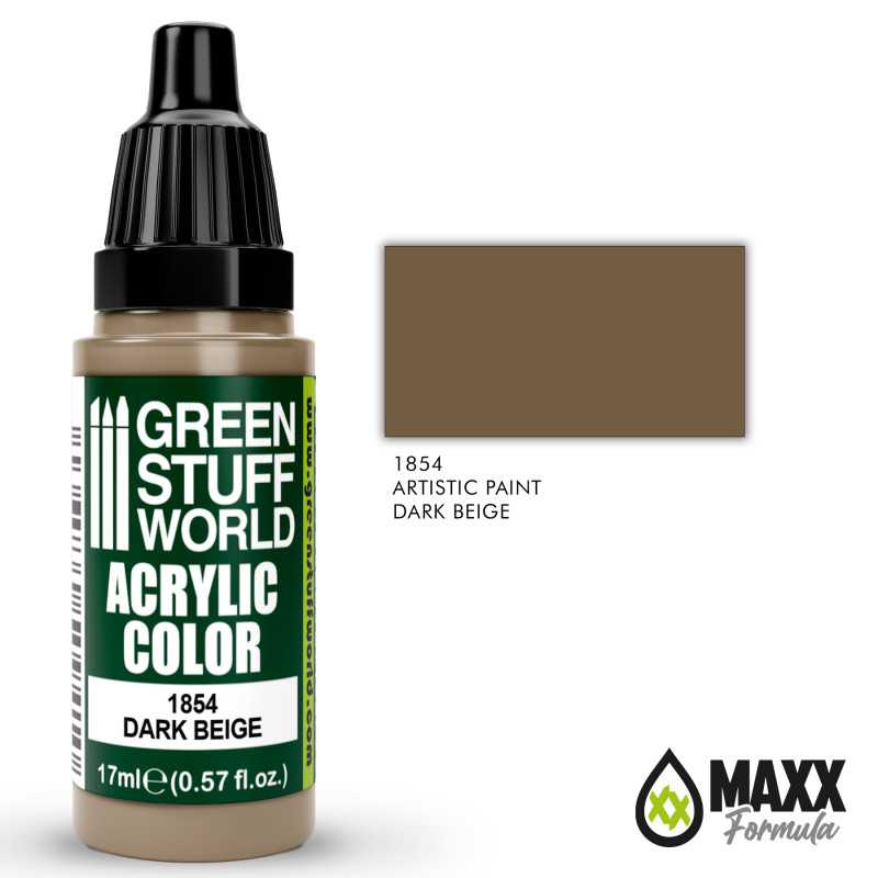 Green Stuff World Acrylic Color Paint - DARK BEIGE 17ml-1
