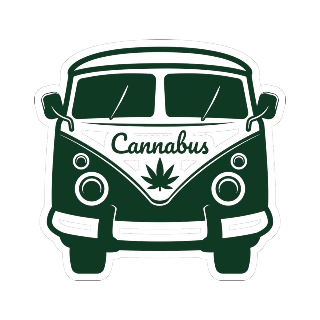 ColorFlow | Cannabus Sticker | Weed Van Decal for Stoners | Retro Marijuana Bus Vinyl | Funny 420 Cannabis Gift for Smokers