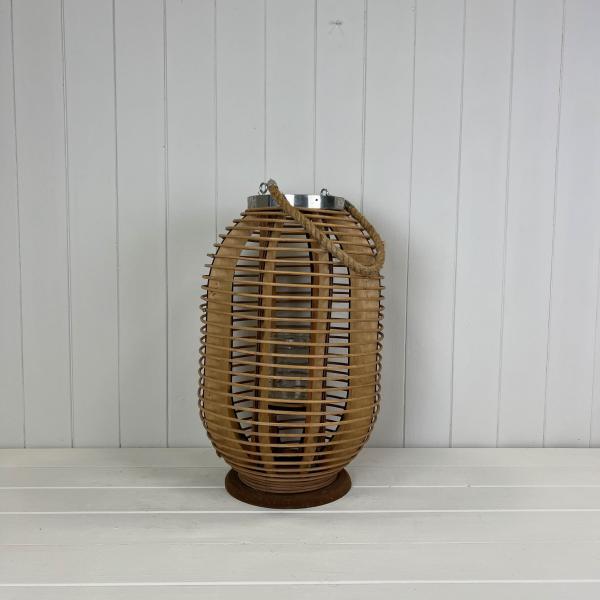 Rattan Lantern D20x15cm H46cm