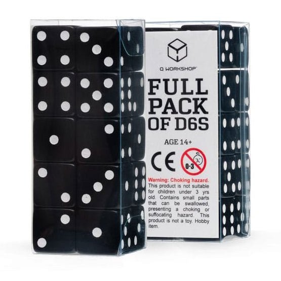 Q Workshop Dice Set Full Pack D6 Black (20)-0
