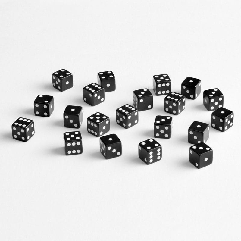 Q Workshop Dice Set Full Pack D6 Black (20)-2