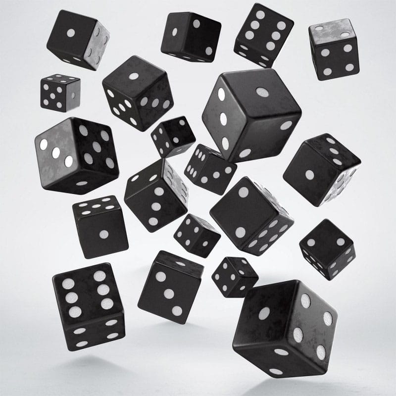 Q Workshop Dice Set Full Pack D6 Black (20)-3